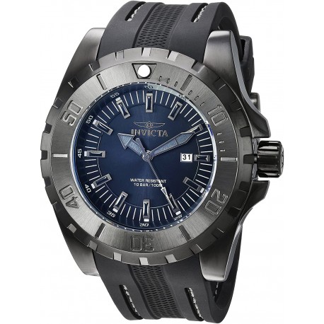 Invicta Men's Pro Diver Stainless Steel Quartz Watch with Polyurethane Strap, Black, 26 (Model: 23734)