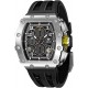 TSAR BOMBA Luxury Mens Watches Square Analog 50M Waterproof Tonneau Chronograph Replica Unique Cool Sport Watch for Men Premium Men’s Silver Wrist Wat