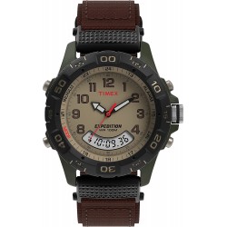 Timex Men's T45181 Expedition Resin Combo Brown/Green Nylon Strap Watch
