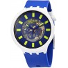 Swatch Bioceramic Limy Quartz Blue Skeleton Unisex Watch SB03M103