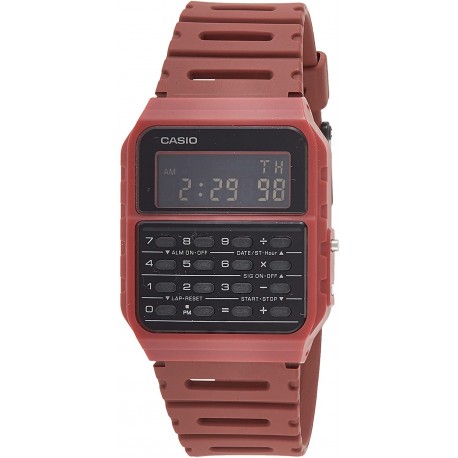 Casio CA-53WF-4B Calculator Red Digital Mens Watch Original New Classic CA-53
