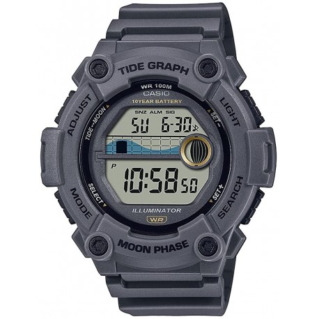 Casio Men's Quartz Sport Watch with Resin Strap, Matte Black, 5 (Model: WS-1300H-8AVCF)