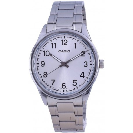 Casio MTP-V005D-7B4 Men's Standard Stainless Steel Silver Easy Reader Dial Analog Watch