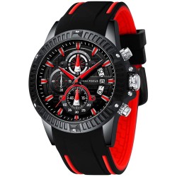 Mens Sport Watches Military Waterproof Multifunction Chronograph Watch Luminous Silicon Strap Casual Watches for Men Fashion Business Wrist Watch Cloc