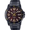 Casio MTP-VD01B-5BV Men's Enticer Black IP Stainless Steel Black Dial Casual Analog Sporty Watch