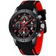 Mens Sport Watches Military Waterproof Multifunction Chronograph Watch Luminous Silicon Strap Casual Watches for Men Fashion Business Wrist Watch Cloc