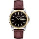 Seiko Men's Stainless Steel Japanese Quartz Dress Watch with Leather Strap, Red, 10 (Model: SUR360)