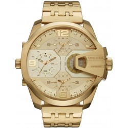 Diesel DZ7447 Gold Tone Stainless Steel Gold Chronograph Dial Uber Chief Three Hand Men's Watch