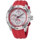 Nautica Men's Stainless Steel Quartz Silicone Strap, Red, 24 Casual Watch (Model: NAPNSF111)