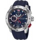 Nautica Men's Stainless Steel Quartz Silicone Strap, Blue, 24 Casual Watch (Model: NAPNSF108)