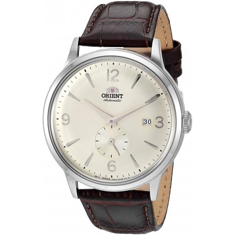 Orient Men's "Bambino Small Seconds" Japanese-Automatic Watch with Leather Strap, 21 mm