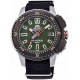 Orient RA-AC0N03E Men's M-Force Delta Nylon SLP-Thru Band Green Dial Automatic Dive Watch