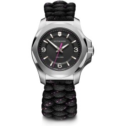 Victorinox I.N.O.X. V, Black dial, Silver Bezel, Black Paracord Strap