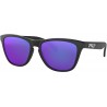 Oakley Frogskins Sunglasses Matte Black with Violet Iridium Lens + Sticker