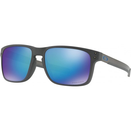 Oakley Holbrook Mix Sunglasses Steel with Prizm Sapphire Polarized Lens + Sticker