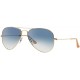 Ray-Ban RB3025 Aviator Sunglasses Arista Gold w/Blue Gradient (001/3F) 3025 58mm Authentic, 58 mm