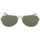 Ray-Ban RB 3362-004 Gunmetal-Grey COCKPIT/AVIATOR Metal-FrameSunglasses With Crystal Green Lenses-59mm