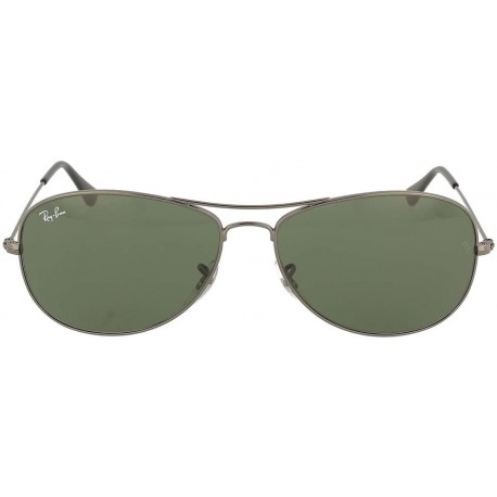 Ray-Ban RB 3362-004 Gunmetal-Grey COCKPIT/AVIATOR Metal-FrameSunglasses With Crystal Green Lenses-59mm