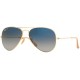 Ray-Ban womens RB3025 Polarized sunglasses, Gold Frame/Gradient Blue Polarized Lens 001/78, Medium US