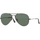 Ray-Ban RB3025 Unisex Aviator Polarized Sunglasses (Black Frame/Green Polarized Lens 002/58, 58)