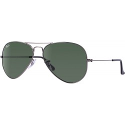 Ray-Ban RB3025 Aviator Sunglasses (58 mm, Gunmetal Frame/Non-Polarized Green G-15 Lens)