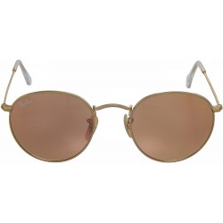 New Ray Ban RB3447 112/Z2 Matte Gold/Brown Pink Mirror 50mm Sunglasses