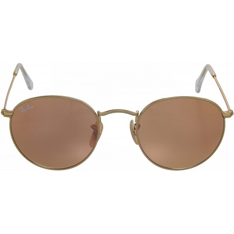 New Ray Ban RB3447 112/Z2 Matte Gold/Brown Pink Mirror 50mm Sunglasses
