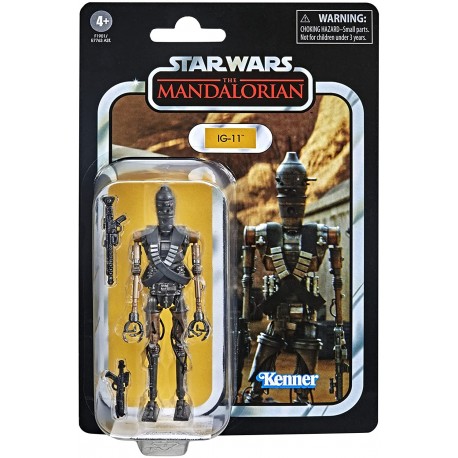 Star Wars The Vintage Collection IG-11 Toy, 3.75-Inch-Scale The Mandalorian Action Figure and Blaster Accessory, Toys for Kids Ages 4 and Up,F1901