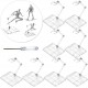 XISTEST Action Figure Stand, 8 PCS Assembly Action Figure Display Holder Base Doll Model Support Stand Compatible with HG RG SD SHF Gundam 1/144 Toy w