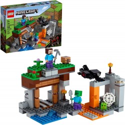 LEGO Minecraft The Abandoned Mine 21166 Zombie Cave Battle Playset with Minecraft Action Figures and a Toy Spider, New 2021 (248 Pieces)