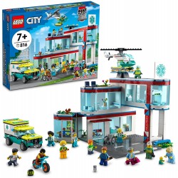 LEGO City Hospital 60330 Building Kit with Ambulance and Rescue Helicopter for Kids Aged 7 and up (816 Pieces)