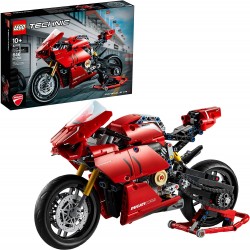 LEGO Technic Ducati Panigale V4 R 42107 Motorcycle Toy Building Kit, Build A Model Motorcycle, Featuring Gearbox and Suspension (646 Pieces),