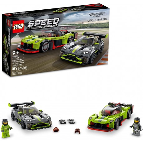 LEGO Speed Champions Aston Martin Valkyrie AMR Pro and Aston Martin Vantage GT3 76910 Building Kit for Kids Aged 9+ (592 Pieces)