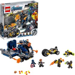LEGO Marvel Avengers Truck Take-Down 76143 Captain America and Hawkeye Superhero Action, Cool Minifigures and Vehicles (477 Pieces)