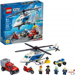 LEGO City Police Helicopter Chase 60243 Police Playset, Building Sets for Kids (212 Pieces)