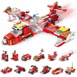 VATOS STEM Building Toys - 572 PCS City Fire Plane Blocks Set for 6 Year Old Boys 25-in-1 Engineering Building Bricks Fire Vehicle Blocks Kits Best Gi