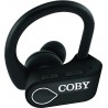 COBY True Wireless Sport Earbuds, Black