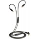 GranVela A8 Replacement Stereo Audio Cable with Microphone, Memory Wire,Compatible with Meeaudio M6 Pro Earbuds- Black