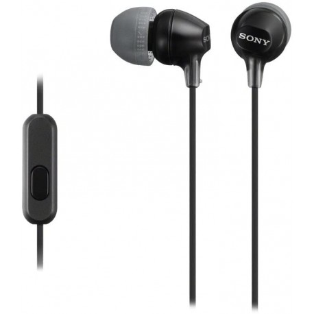 Sony MDR-EX15AP Earphones with Smartphone Mic and Control - Black