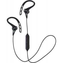 JVC Wireless Sports Ear Clip Headphones, Bluetooth Connectivity, Sweat Proof IPX2, Pivot Motion Fit - HAEC20BTB (Black)