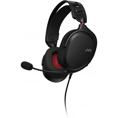JVC Ultralight Gaming Headset for Superior Comfort, 40mm Driver Unit, Detachable Microphone and Cable, Clear Microphone Performance, 199g Ligthweight