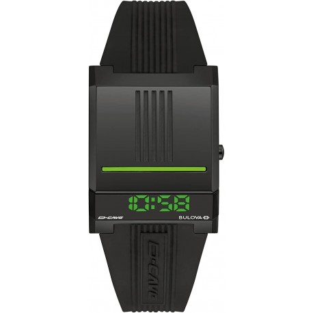 Reloj 98C141 Bulova Mens LED Computron Black Stainless Steel Strap