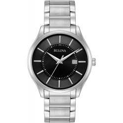 Reloj 96B267 Bulova Men's Classic Stainless Steel Watch, Black Textured Dial