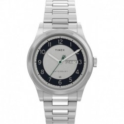 Reloj TW2U99300VQ Timex Men's Waterbury Traditional Day Date 39mm Watch - Silver Tone Case & Dial Stainless Steel Bracelet