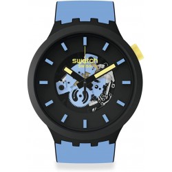 Reloj SB03B108 Swatch Big Bold BIOCERAMIC Quartz Silicone Strap, Black, 20 Casual Watch Model