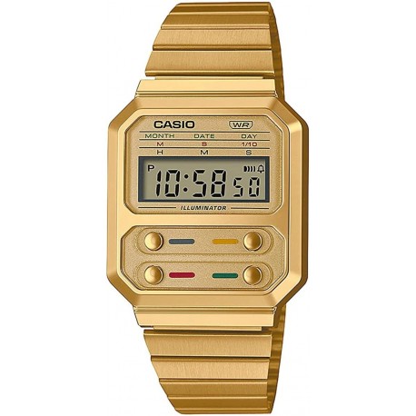 Reloj A100WEG 9AEF Casio Collection Men Digital Watch Vintage Stainless Steel Band