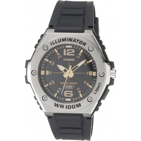 Reloj MWA 100H 1A2VCF Casio Illuminator Men's Quartz Sport Watch Black Resin Strap Heavy Duty Metal Bezel Model MWA100H 1A2V