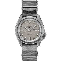 Reloj SRPG63 SEIKO Mens 5 Sports Grey Dial Nylon B Stainless Steel Automatic Wind Watch
