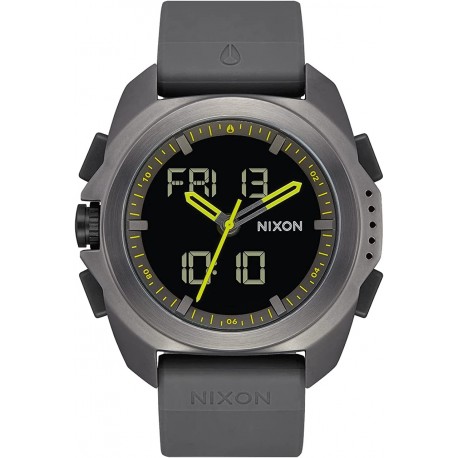 Reloj A1267 NIXON Ripley Analog Digital Watch for Men Expedition Adventure Sport Men's Fashion 47mm Face, 23mm PU Band