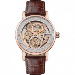 Reloj Die Herald Ingersoll Men's The Automatic Watch Skeleton Dial Brown Leather Strap I00401